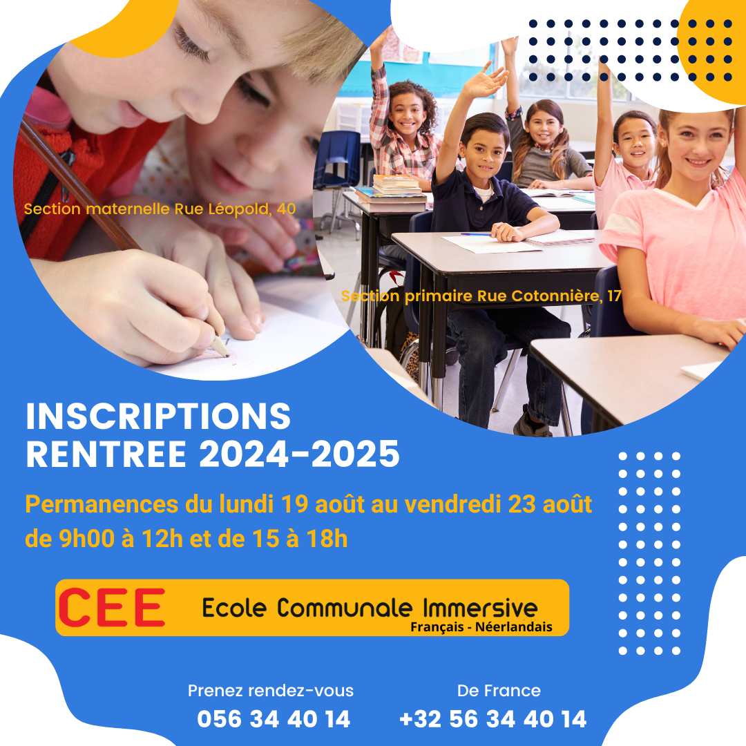 Inscriptions Rentrée 20242025 CEE